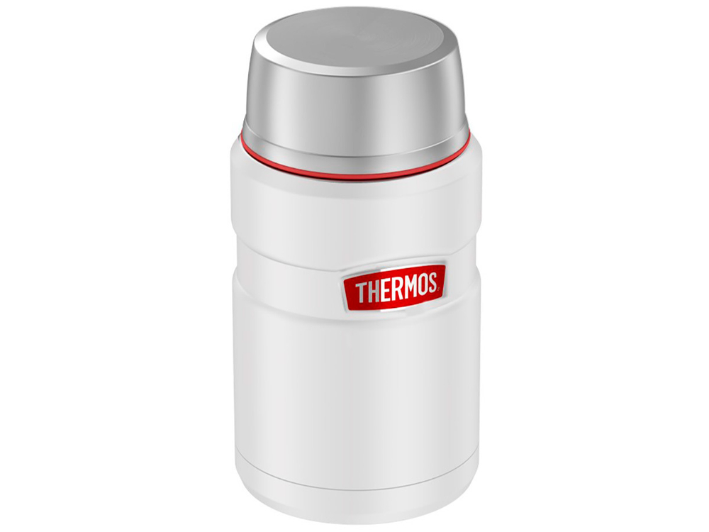 Термос для еды THERMOS KING SK-3020 RCMW 0.71L, складная ложка из нержавеющей стали, белый