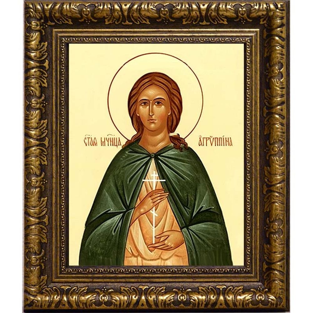 Агриппина (Аграфена) Римляныня, мученица. Икона на холсте.