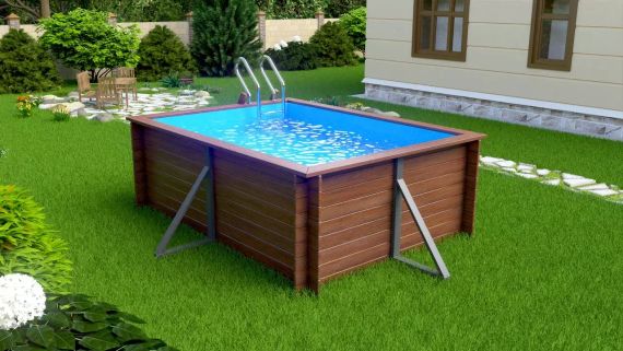 Морозоустойчивый сборный бассейн 3,7 х 2,5 м &quot;Кая&quot; прямоугольный