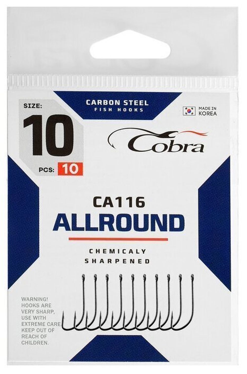 Крючки Cobra ALLROUND CA116 разм.8 10шт