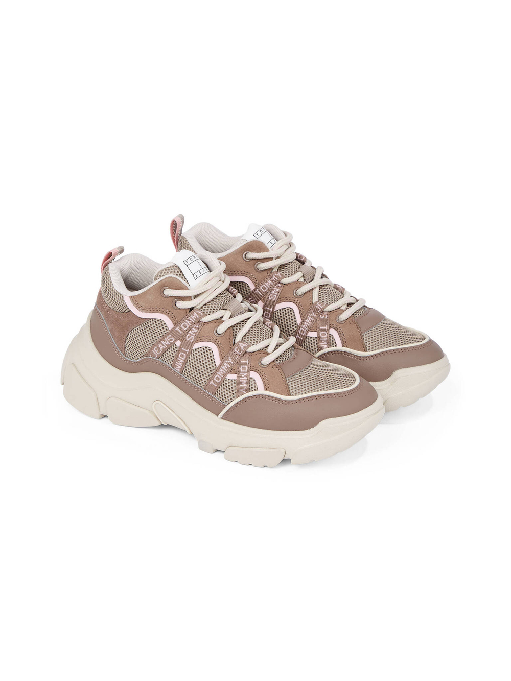 Кожаные кроссовки Tommy Jeans - коричневый(EN0EN02619)