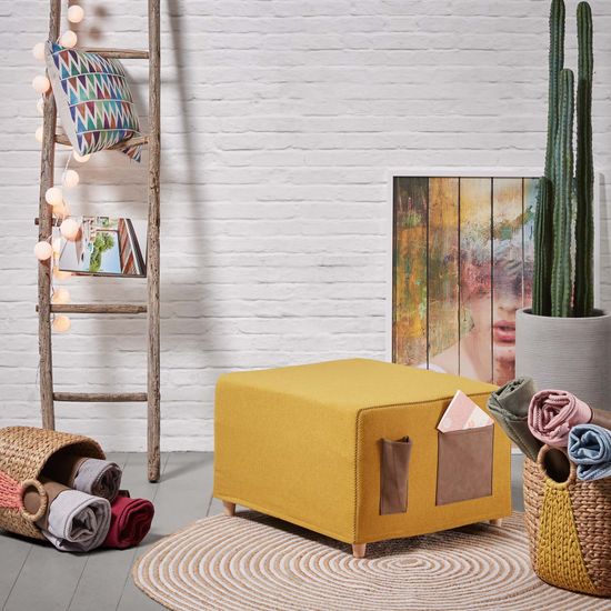 Пуф-кровать Kos серая