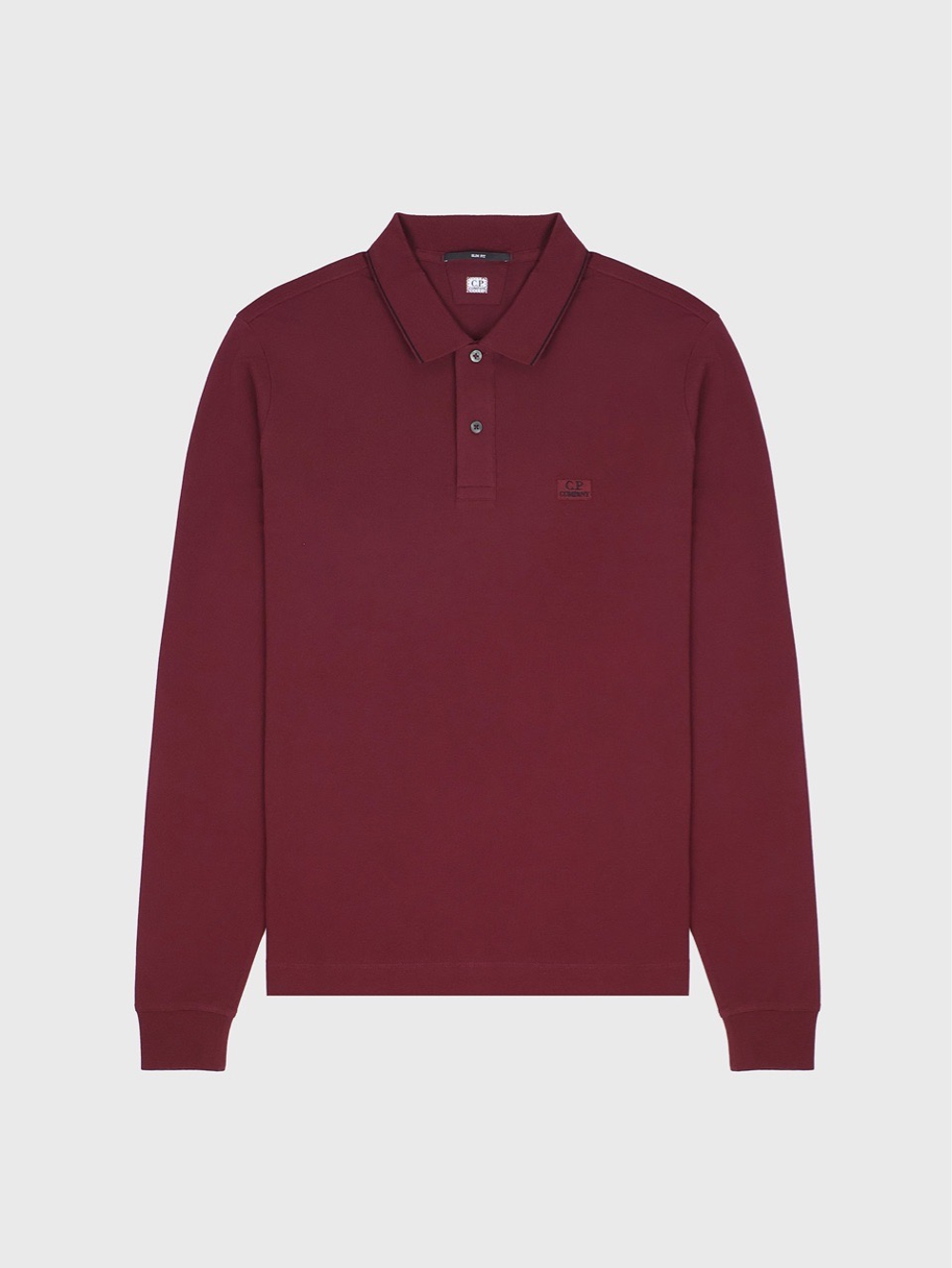 Поло с длинным рукавом C.P. Company Stretch Piquet Line Slim Wine