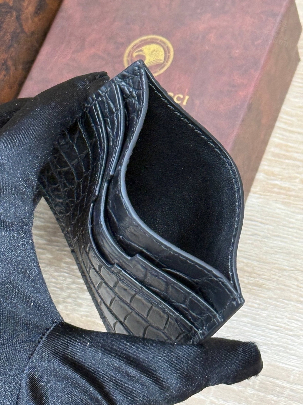 Картхолдер Stefano Ricci из кожи крокодила