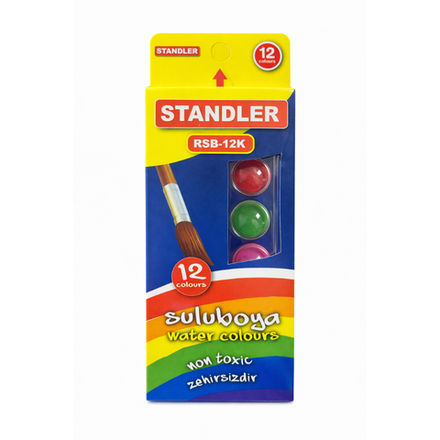 Краски Standler акварельные 12 цветов