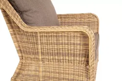 "Гляссе" кресло плетеное из искусственного ротанга, цвет соломенный