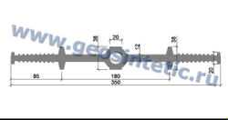Гидрошпонка АКВАСТОП ДВ-350/20 (ТЭП) Гидроизоляционная шпонка для деформационных швов внутренняя (в комплекте КРЕПЕЖ 6шт/м)ТУ 5772-001-58093526-11, м.п.