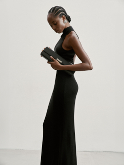 Платье ESSENTIAL с открытой спиной, чёрный