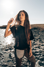 Оверсайз бохо-топ Chintamani (черный)