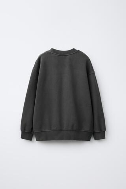 ZARA ТОЛСТОВКА SMILEYWORLD ® С ЗАКЛЕПКАМИ, АНТРАЦИТОВО-СЕРЫЙ