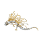 Брошь Fiore Luna Dragon чешский бриллиант BR15080 BW/G