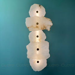 Бра Cloyd KNOSS-A W1 / выс. 51 см - алебастр - латунь (арт.20270)