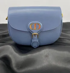 Сумка Dior Bobby, модель среднего формата синий