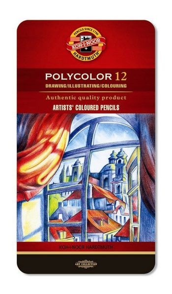 Карандаши цветные художественные POLYCOLOR 3822, 12 цветов