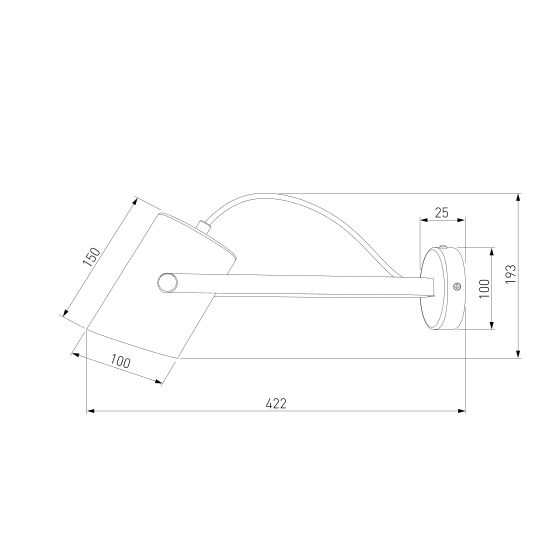 20092/1 / настенный светильник / черный/античная бронза