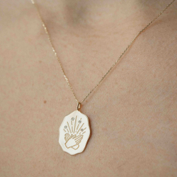 колье «молитва» овал с бриллиантами