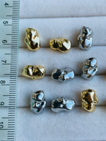 бм128-р Бусина мятая 12*8мм, латунь родий, шт