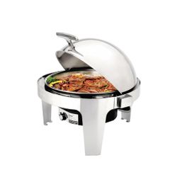 Мармит электрический 6,8 л круглый с откидной Roll-top крышкой нерж.   SUNNEX