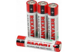 Алкалиновая батарейка REXANT AAA, LR03 4 шт 30-1012