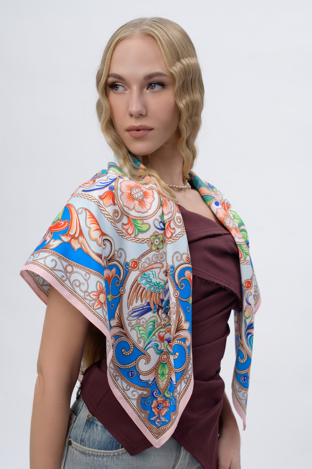 Платок «Шедевры русских эмальеров»