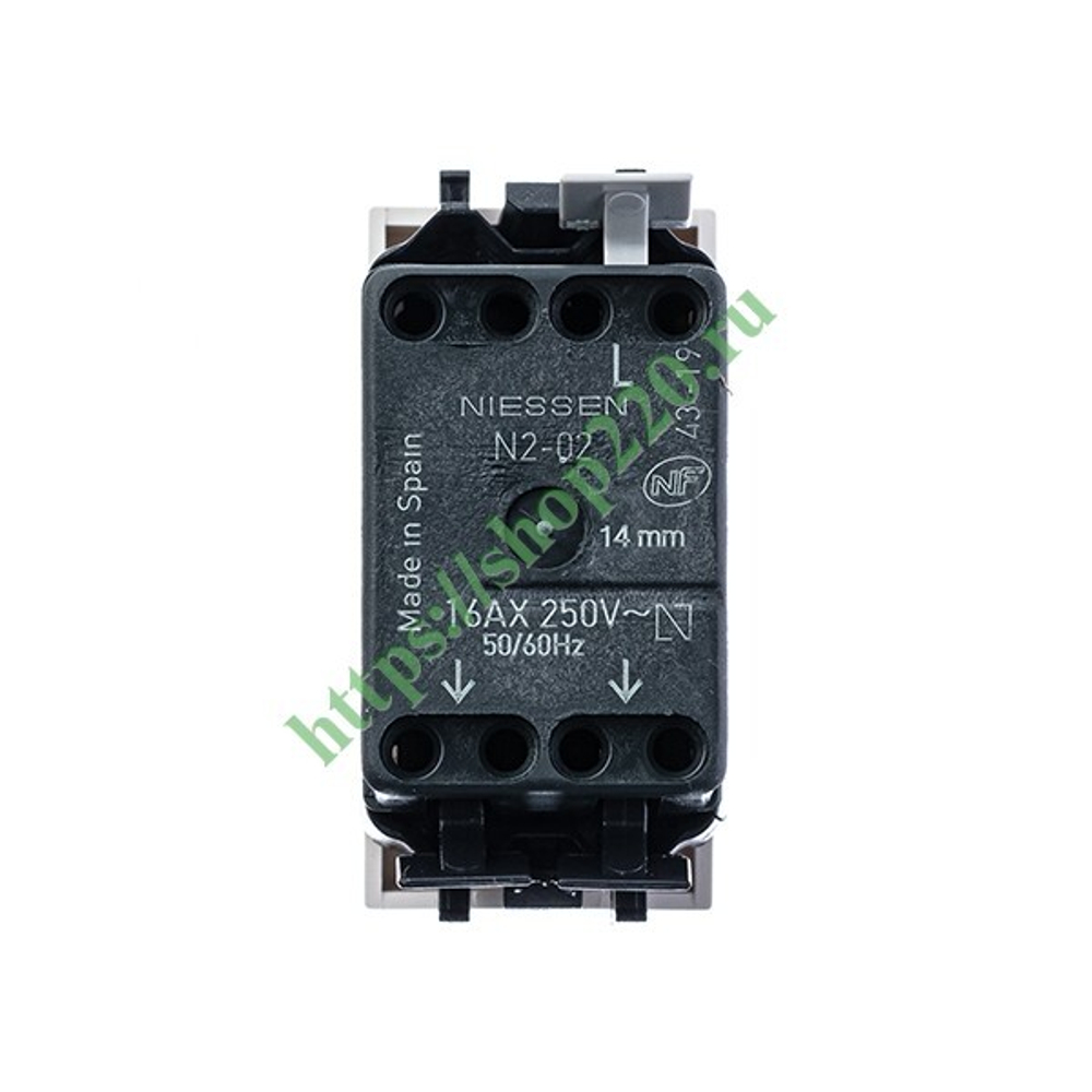 Одноклавишный переключатель 1 модуль ABB Zenit, альпийский белый (N2102 BL) 2CLA210200N1101