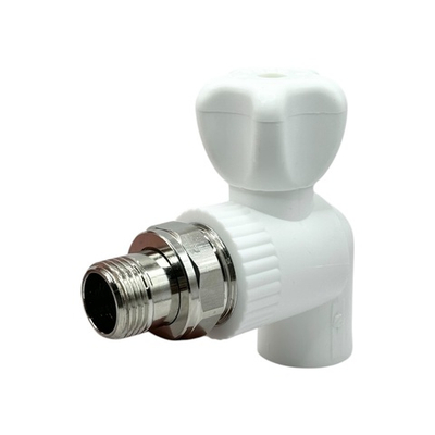 Кран шаровой угловой радиаторный полипропиленовый TEBO 20x1/2"