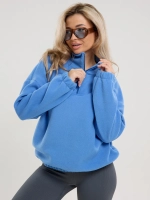 Кофта флисовая теплая толстовка больших размеров оверсайз