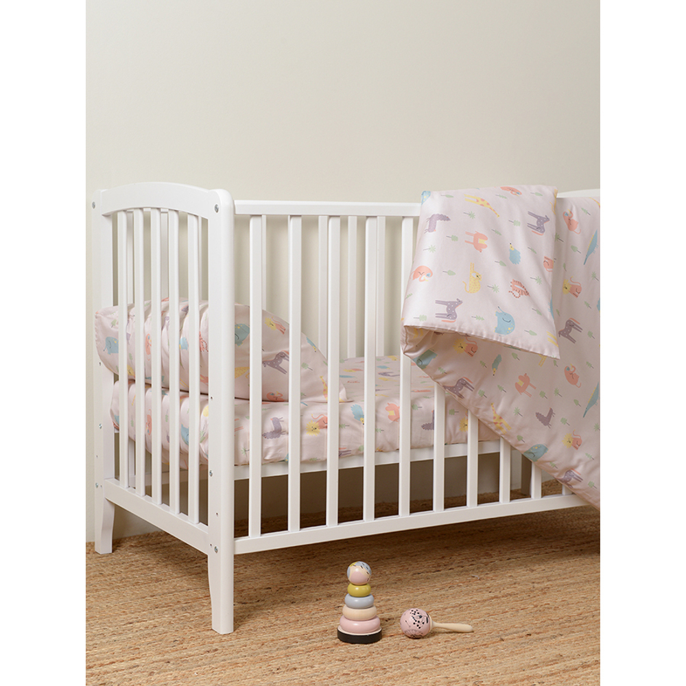 Постельное белье детское Tkano Tiny world Animalia world розовое