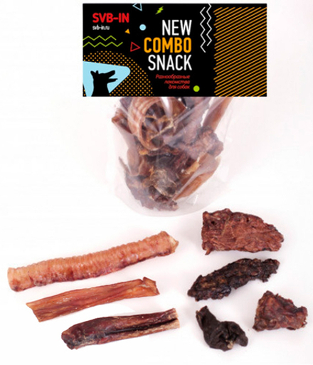 Лакомство SVB-IN для собак COMBO Snack (легкое, трахея, корень, жила, уши, печень)