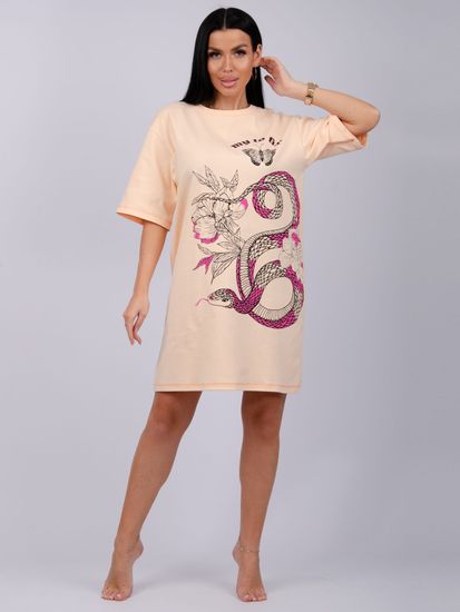 Ночная сорочка персик интерлок