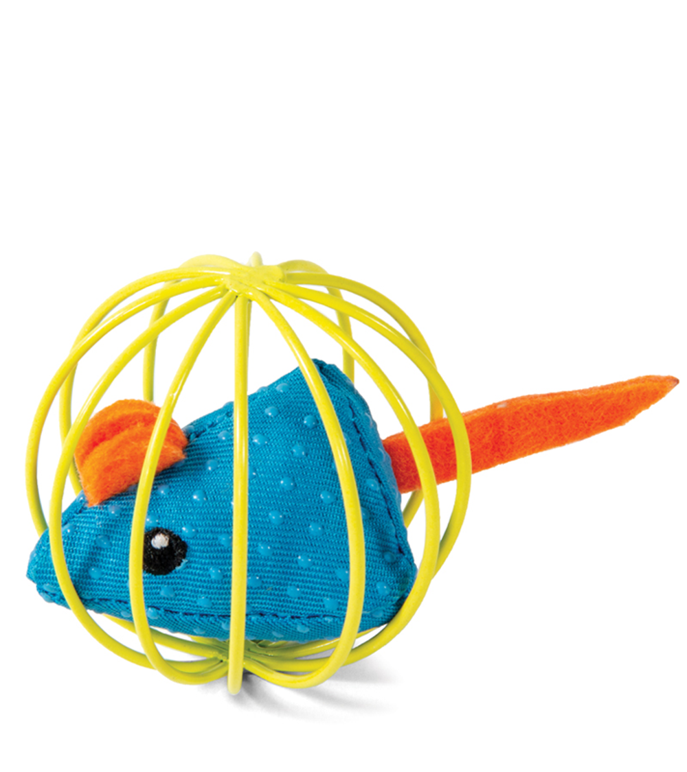 Игрушка для кошек "Мышка в шаре", d63мм, Triol