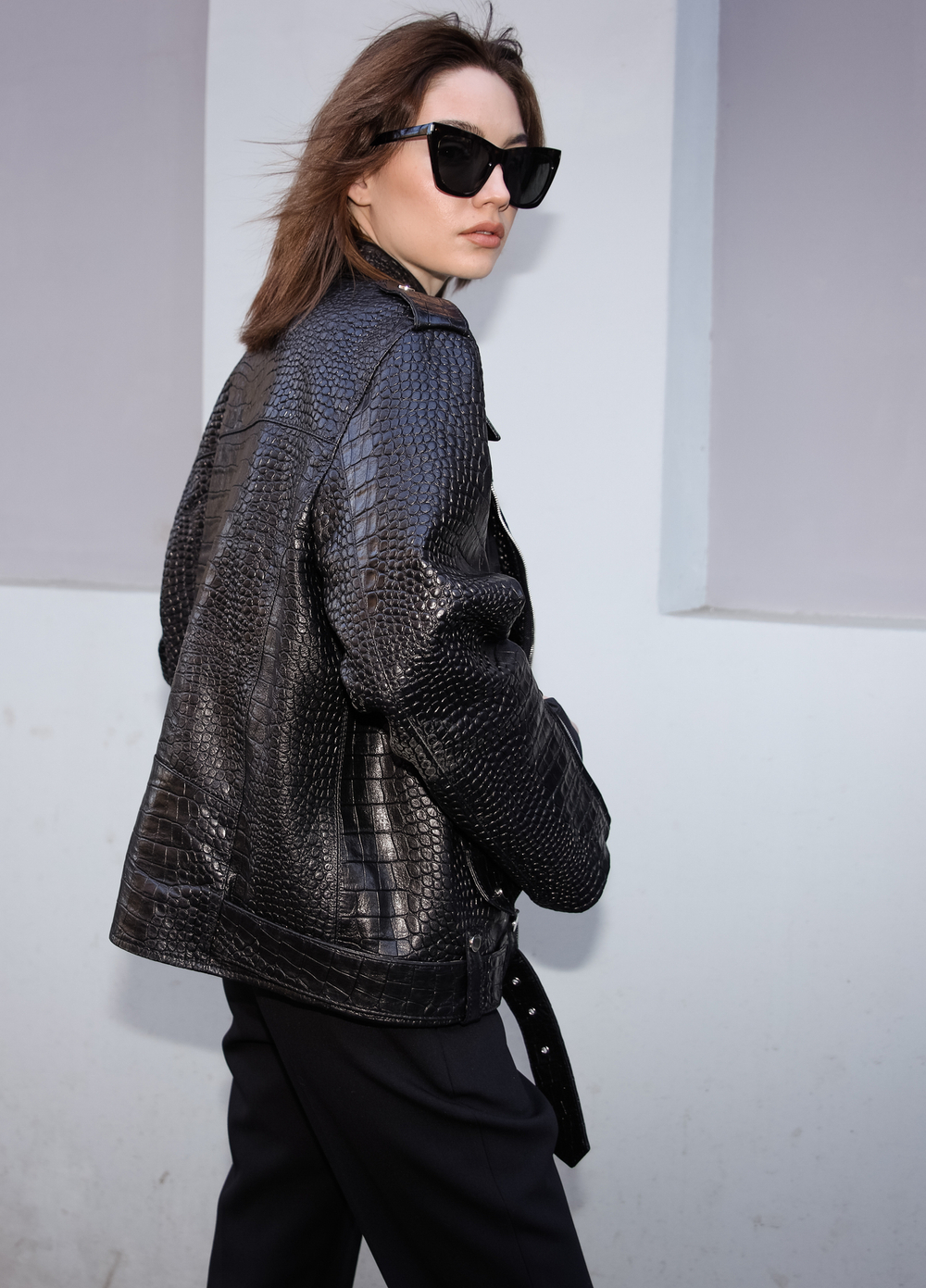 Косуха кроко черная