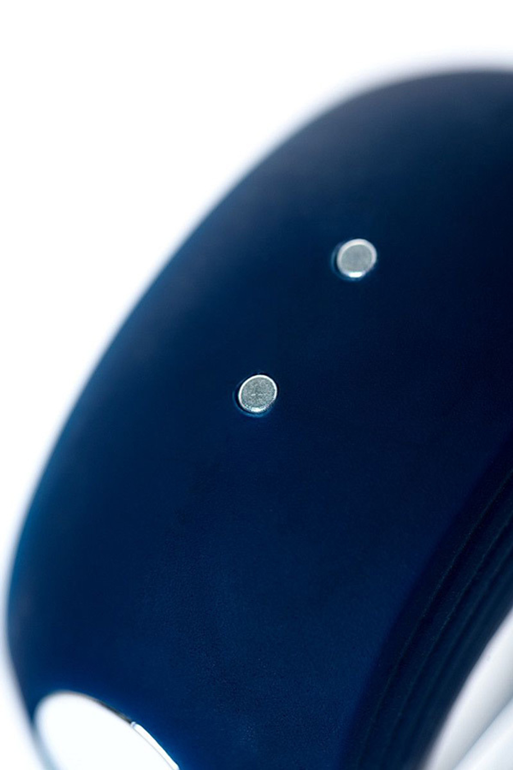 Синее эрекционное кольцо 2,5см с вибрацией Satisfyer Power Ring