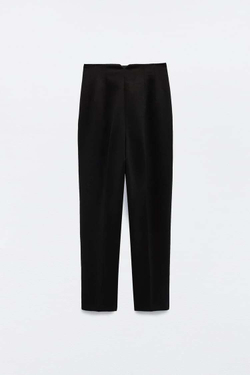 ZARA БРЮКИ С ВЫСОКОЙ ПОСАДКОЙ, ЧЕРНЫЙ