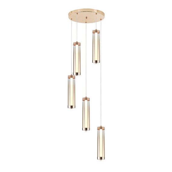 Подвесная светодиодная люстра Indigo Rilucente 11061/5P Gold V000151L