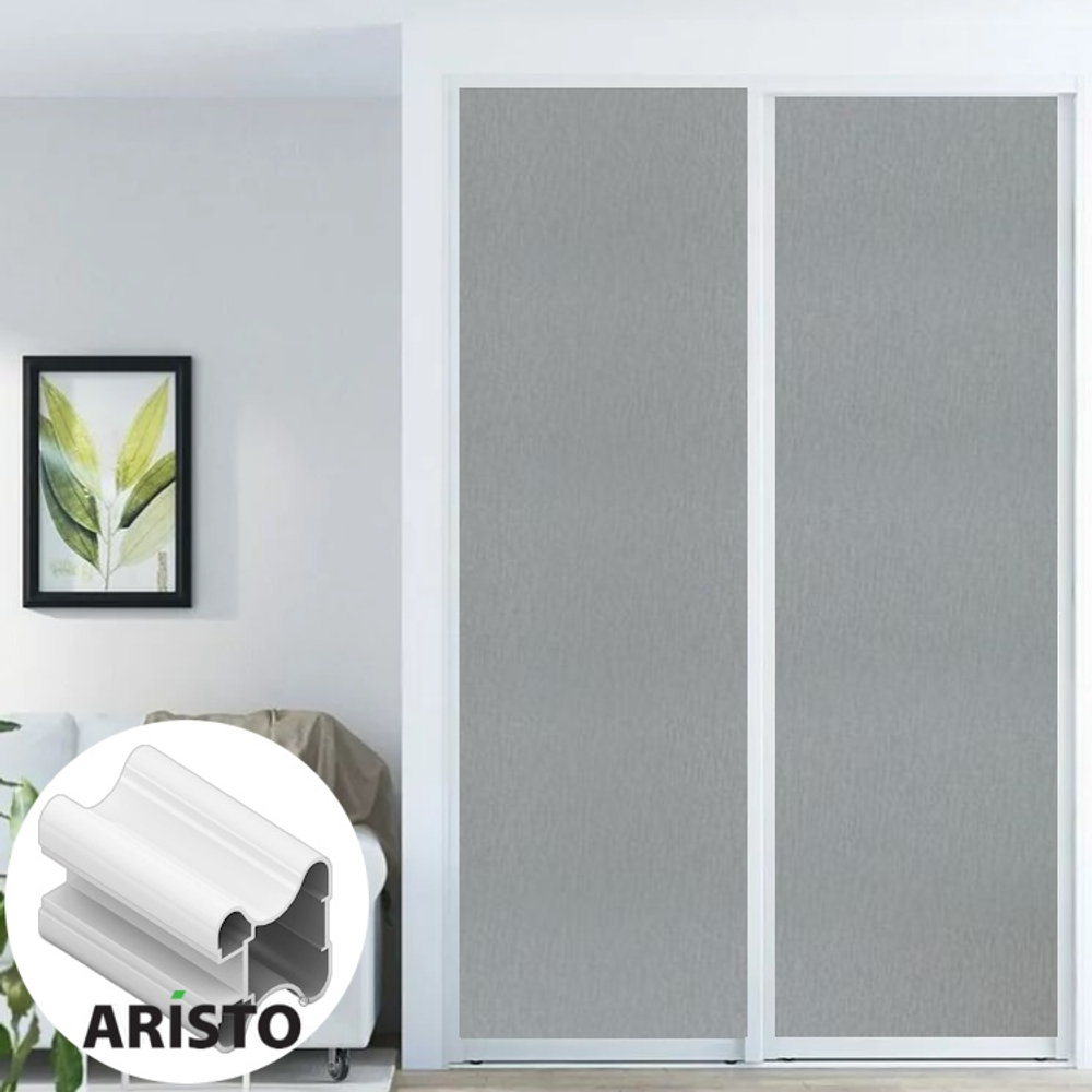 Дверь-купе ARISTO Н, ЛДСП LAMARTY, профиль белый глянец (17 цветов)