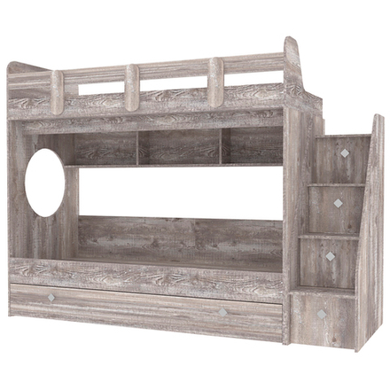 Кровать двухъярусная КарИВи Фортуна-3 Бетон Бетон