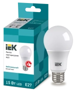 Лампа светодиодная ECO A60 шар 15Вт 230В 4000К Е27 IEK LLE-A60-15-230-40-E27