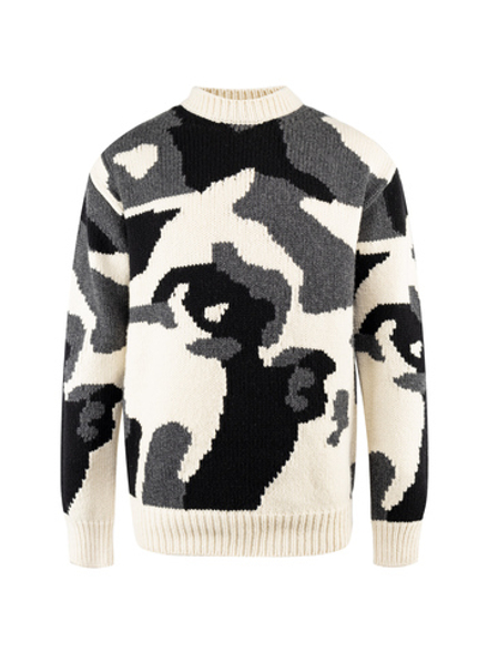 LES  HOMMES джемпер -  черно-белый