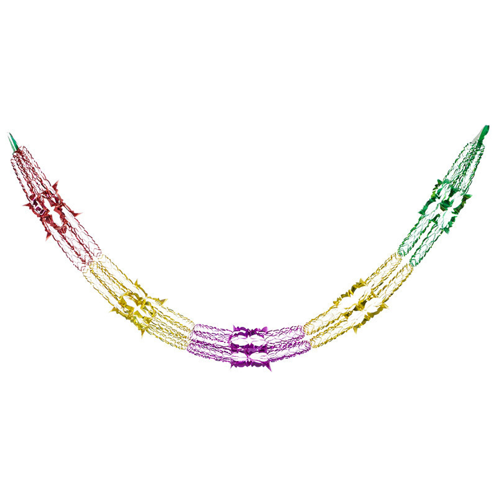 Гирлянда-растяжка из фольги 2м 22*22см многоцветная, SYLHC-162155