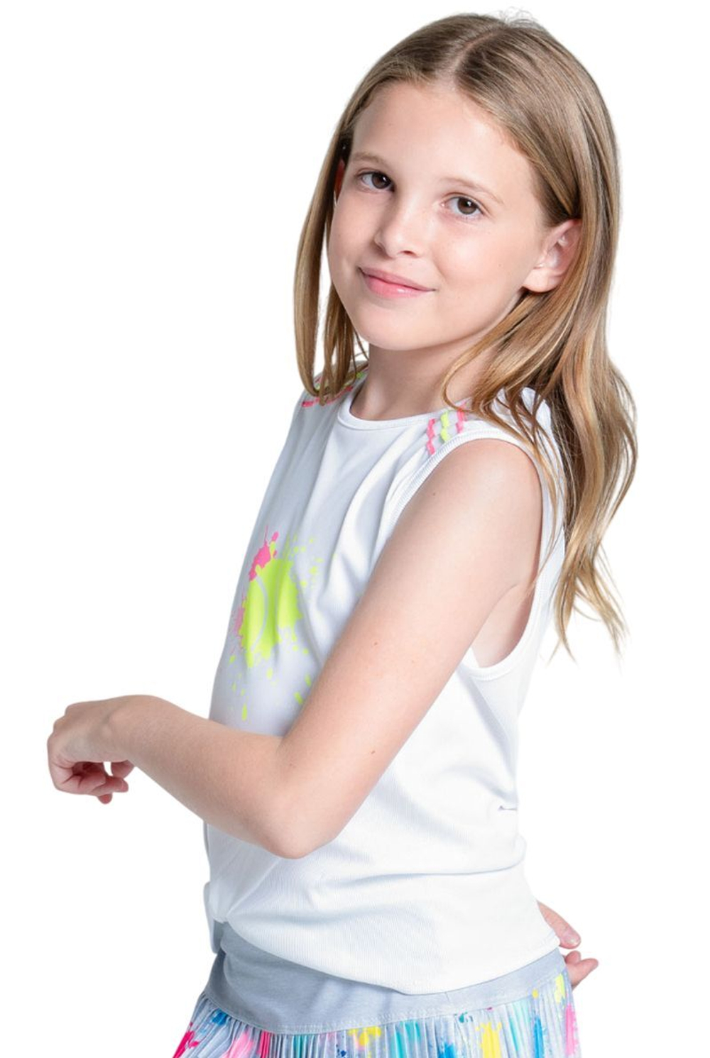 Футболка для мальчика теннисная Lucky in Love Smash That Ball Tank - белая