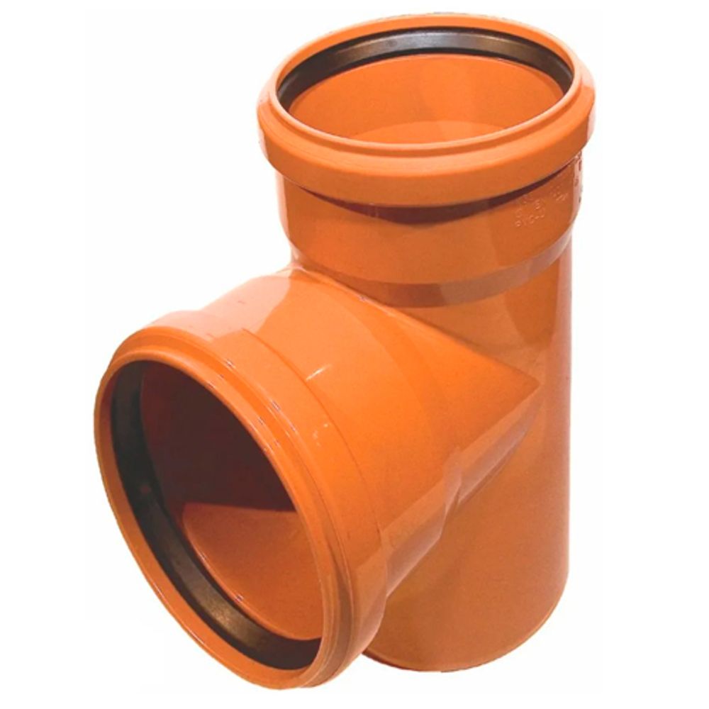 Тройник ПВХ 45° для наружной канализации оранжевый Ostendorf KG (PVC) KGEA