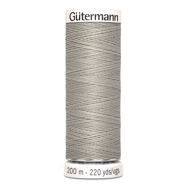 Нитки универсальные Gutermann Sew-all 100 (200 метров), 5 кат. | 118 серый крем