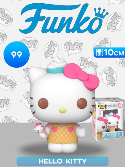 Фигурка Funko POP! Hello Kitty And Friends Hello Kitty (Ice Cream) (99) 83694 / Фигурка Фанко ПОП! по мотивам мультсериала "Приключения Hello Kitty и ее друзей"