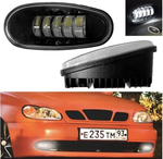ПТФ 04 (Белый) для Chevrolet Lanos Daewoo Lanos, светодиодные противотуманные фары (2 шт. / комплект)