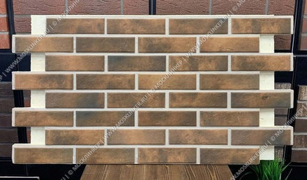 Клинкерная фасадная термопанель, плитка BestPoint Retro Brick Chili, ППУ (пенополиуретан), 1028x616 толщина 65 мм