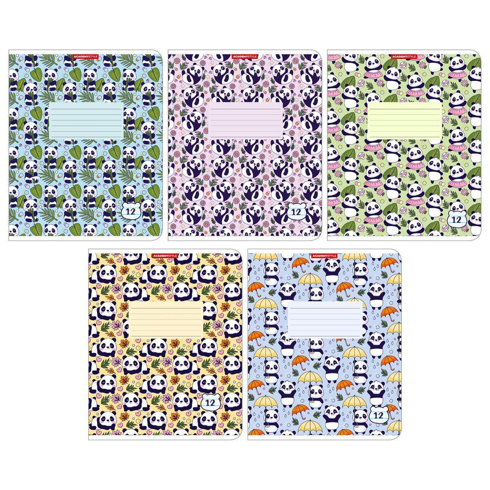 Тетрадь А5 12л линия "Панда" (Академия Групп)