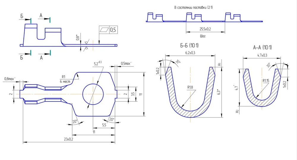 Контакт наконечник масса 0,5...1,0 мм2 1/04048 (10ШТ)