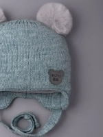 Шапка детская зимняя вязаная с ушками