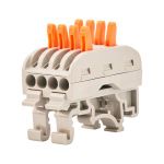 Клемма СМК 222-424D проходная 4-полюсная, с креплением на DIN-рейку (0,08-4 мм²), серая (4 шт./уп.)